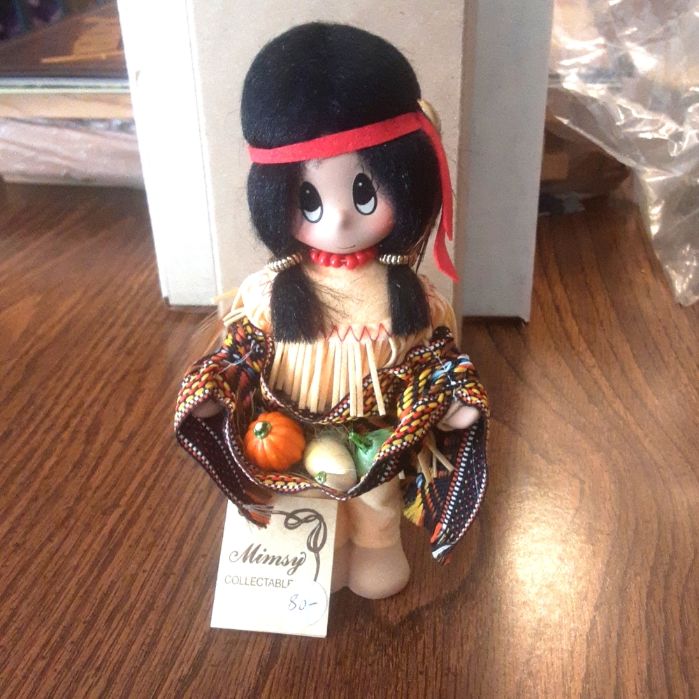 Vintage Mimsy Collectable Thanksgiving Indian Doll 1996 Made In U.S.A